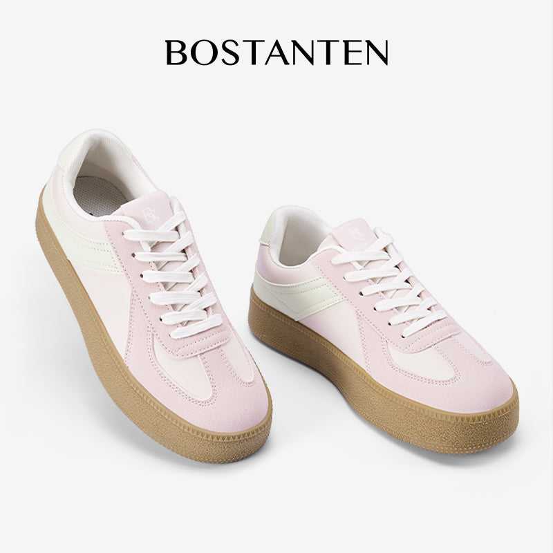 [Wenny shoes] BOSTANTEN Nami Shoes Sneakers Women's Sport Shoes Cream Pink Comfortable and Versatile