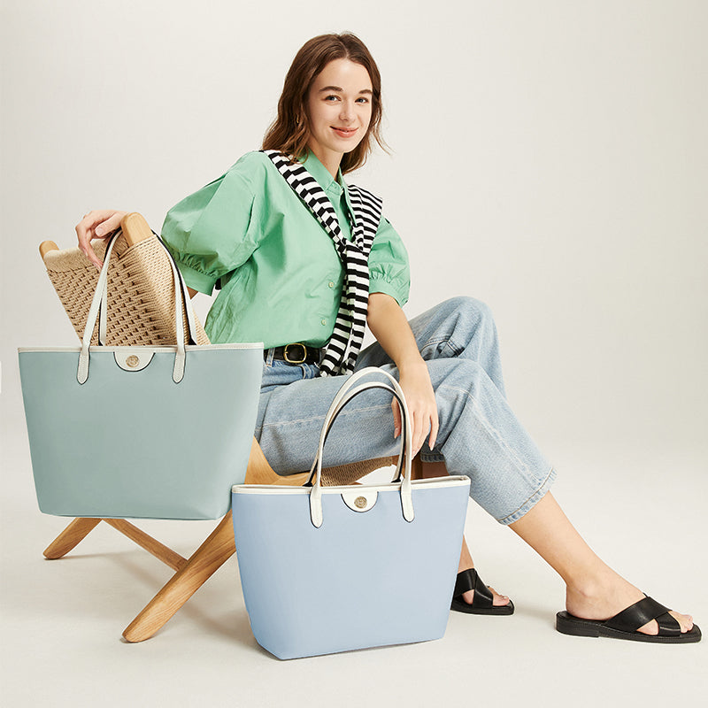 [Ashley Charles Bag] BOSTANTEN Tote Bag Women's – Bag Canvas Black White, can Tote & Shoulder
