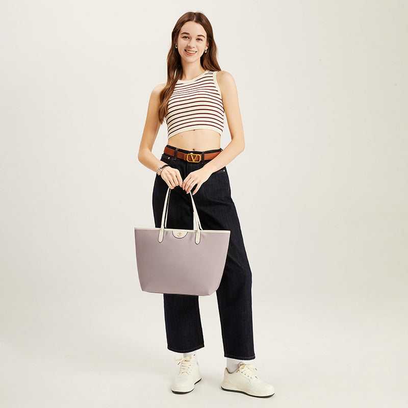 [Ashley Charles Bag] BOSTANTEN Tote Bag Women's – Bag Canvas Black White, can Tote & Shoulder