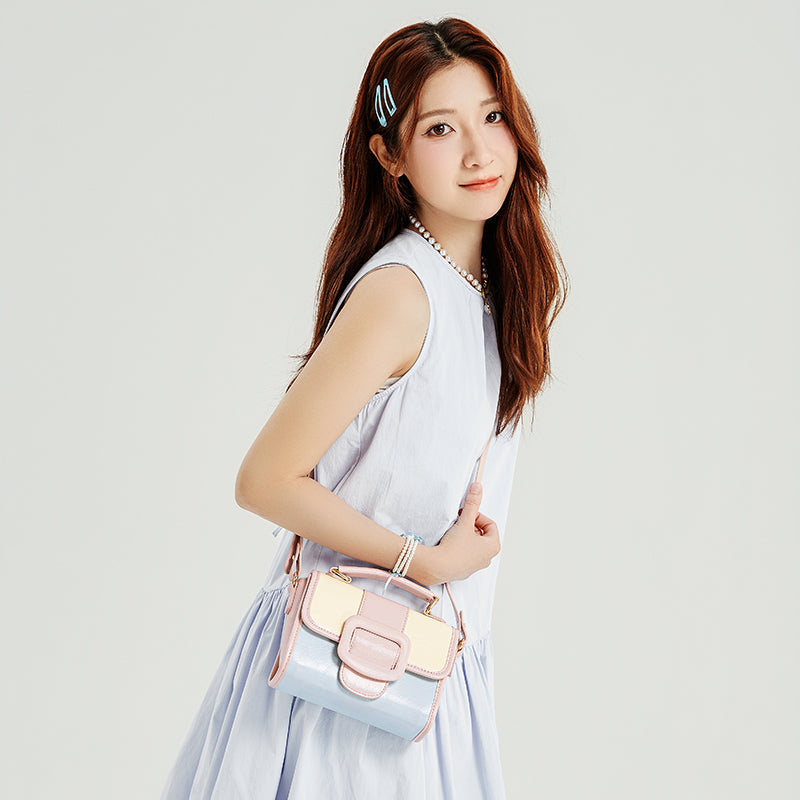[Cake Ice Cream Bag] Bostanten 2025 Bag Women's  Crossbody Women's Hand Bag Bag Sling Bag 2 in 1 Shoulder Bag Leather