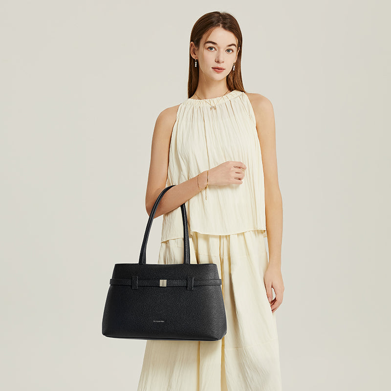 [Lock Tote bag] BOSTANTEN Tote bag PU leather Crossbody Bag Handbag Women's Korean Style Tote bag Women's