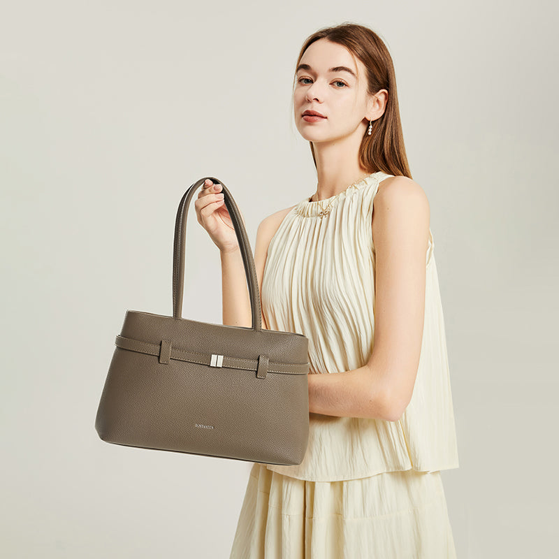 [Lock Tote bag] BOSTANTEN Tote bag PU leather Crossbody Bag Handbag Women's Korean Style Tote bag Women's