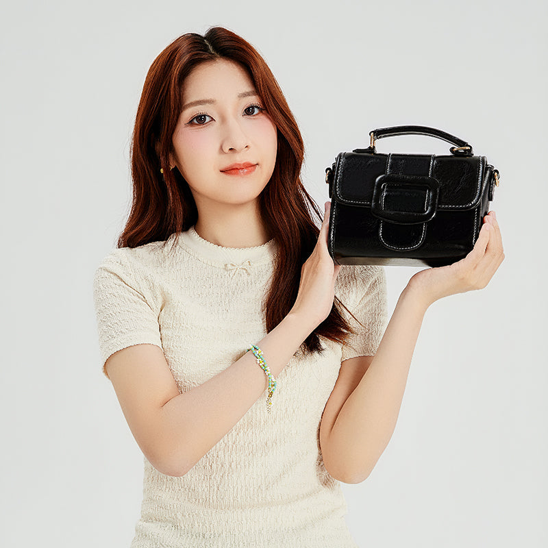 [Cake Ice Cream Bag] Bostanten 2025 Bag Women's  Crossbody Women's Hand Bag Bag Sling Bag 2 in 1 Shoulder Bag Leather