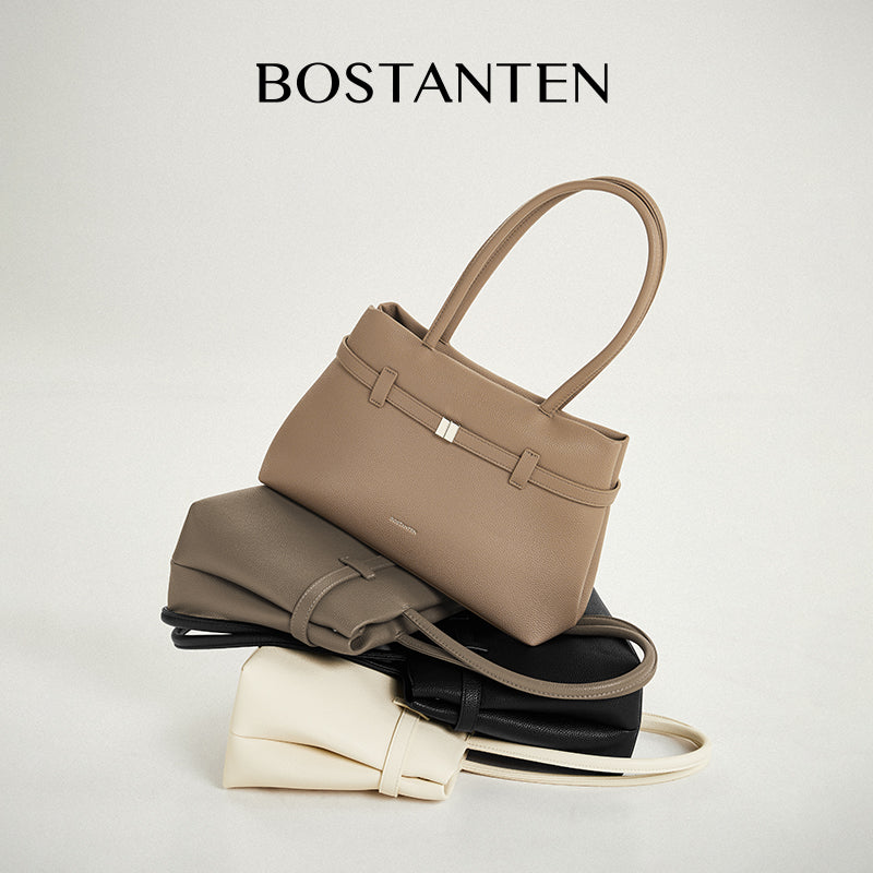 [Lock Tote bag] BOSTANTEN Tote bag PU leather Crossbody Bag Handbag Women's Korean Style Tote bag Women's