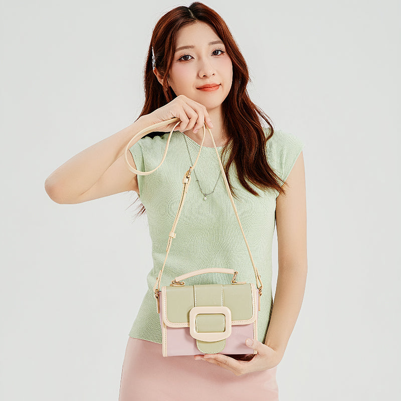 [Cake Ice Cream Bag] Bostanten 2025 Bag Women's  Crossbody Women's Hand Bag Bag Sling Bag 2 in 1 Shoulder Bag Leather