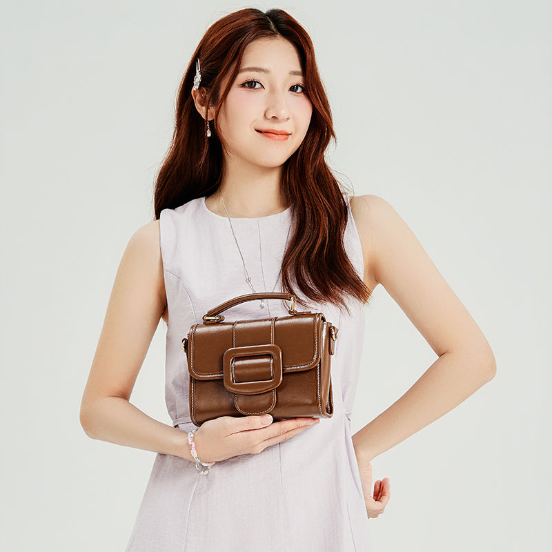 [Cake Ice Cream Bag] Bostanten 2025 Bag Women's  Crossbody Women's Hand Bag Bag Sling Bag 2 in 1 Shoulder Bag Leather