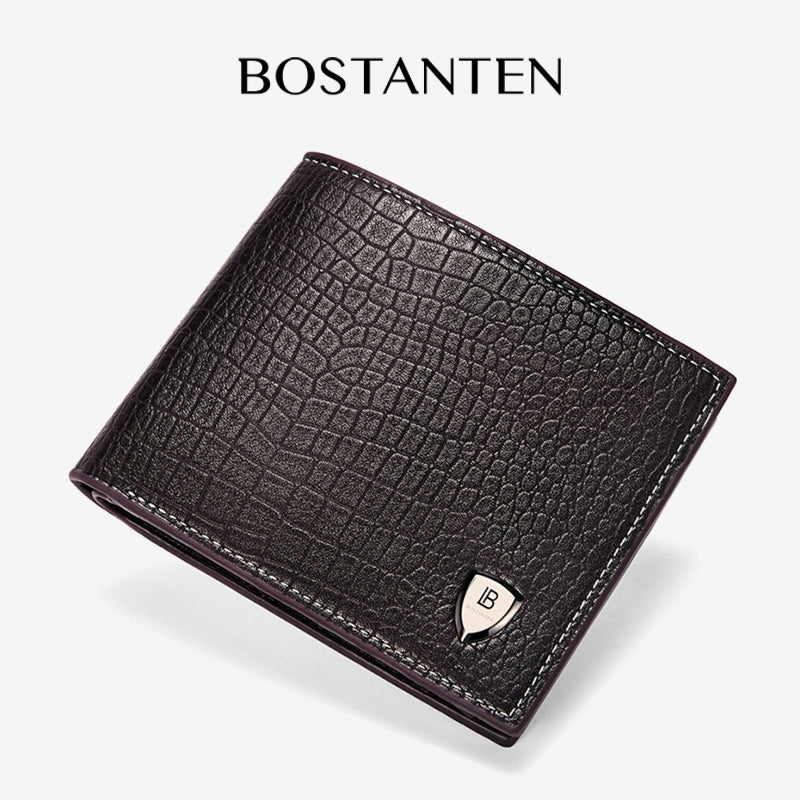BOSTANTEN Men's Bifold Wallet Material PU leather Quality Premium