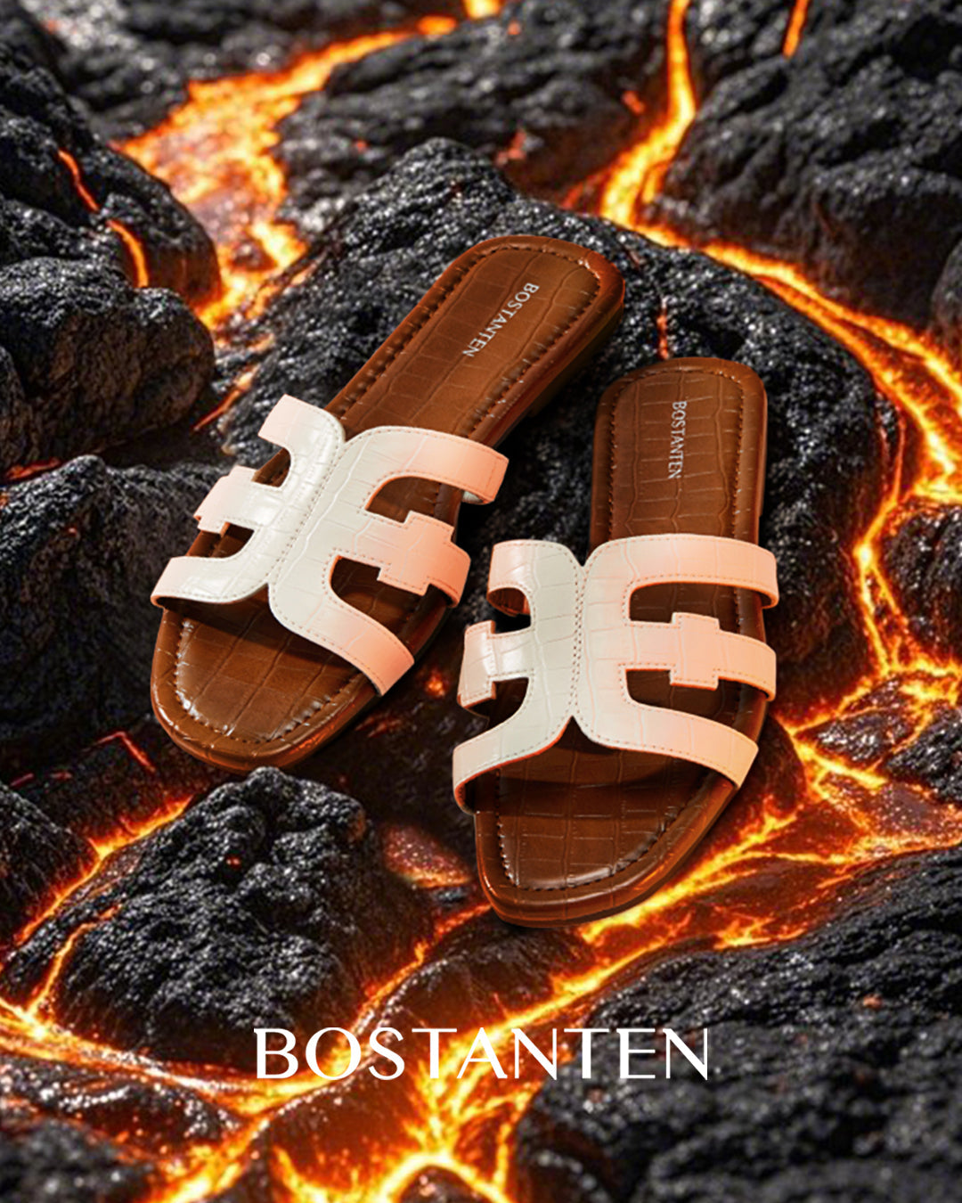 [Volcana Shoes]Bostanten Sandals Women's Sandals pantai berongga with ujung Open