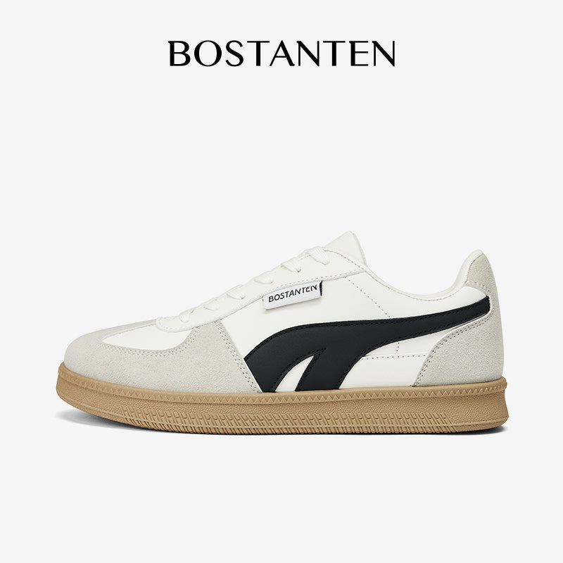 [Christy Shoes] BOSTANTEN Shoes Sneakers Lightweight and Comfortable – Design Casual Anti-slip Color Cream & Black