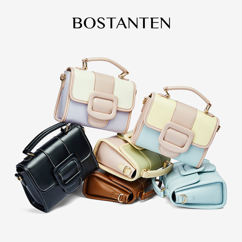 [Cake Ice Cream Bag] Bostanten 2025 Bag Women's  Crossbody Women's Hand Bag Bag Sling Bag 2 in 1 Shoulder Bag Leather