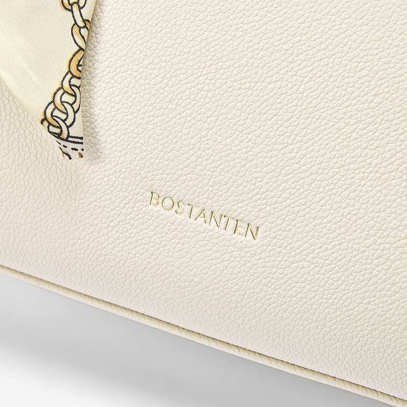 [Mila Bag] BOSTANTEN Tote Bag Leather Women's – Monogram Medium, Korean Style Casual