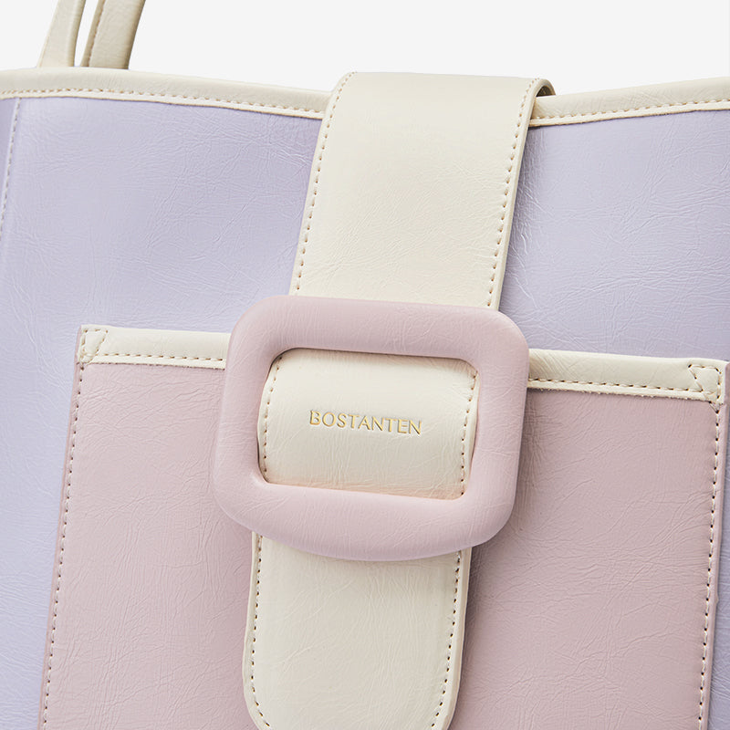 [Ice Cream Bag] BOSTANTEN Shoulder Bag Women's Hobo Bag 2025 Casual & Simple Tote Bag Shoulder College Korea Pu Bag Women's