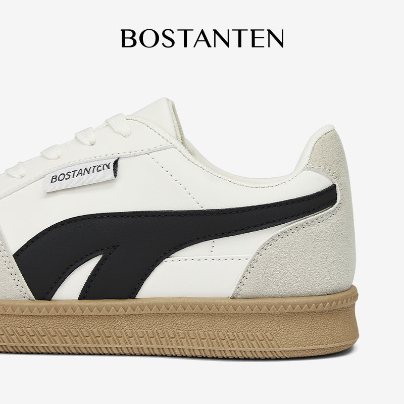[Christy Shoes] BOSTANTEN Shoes Sneakers Lightweight and Comfortable – Design Casual Anti-slip Color Cream & Black