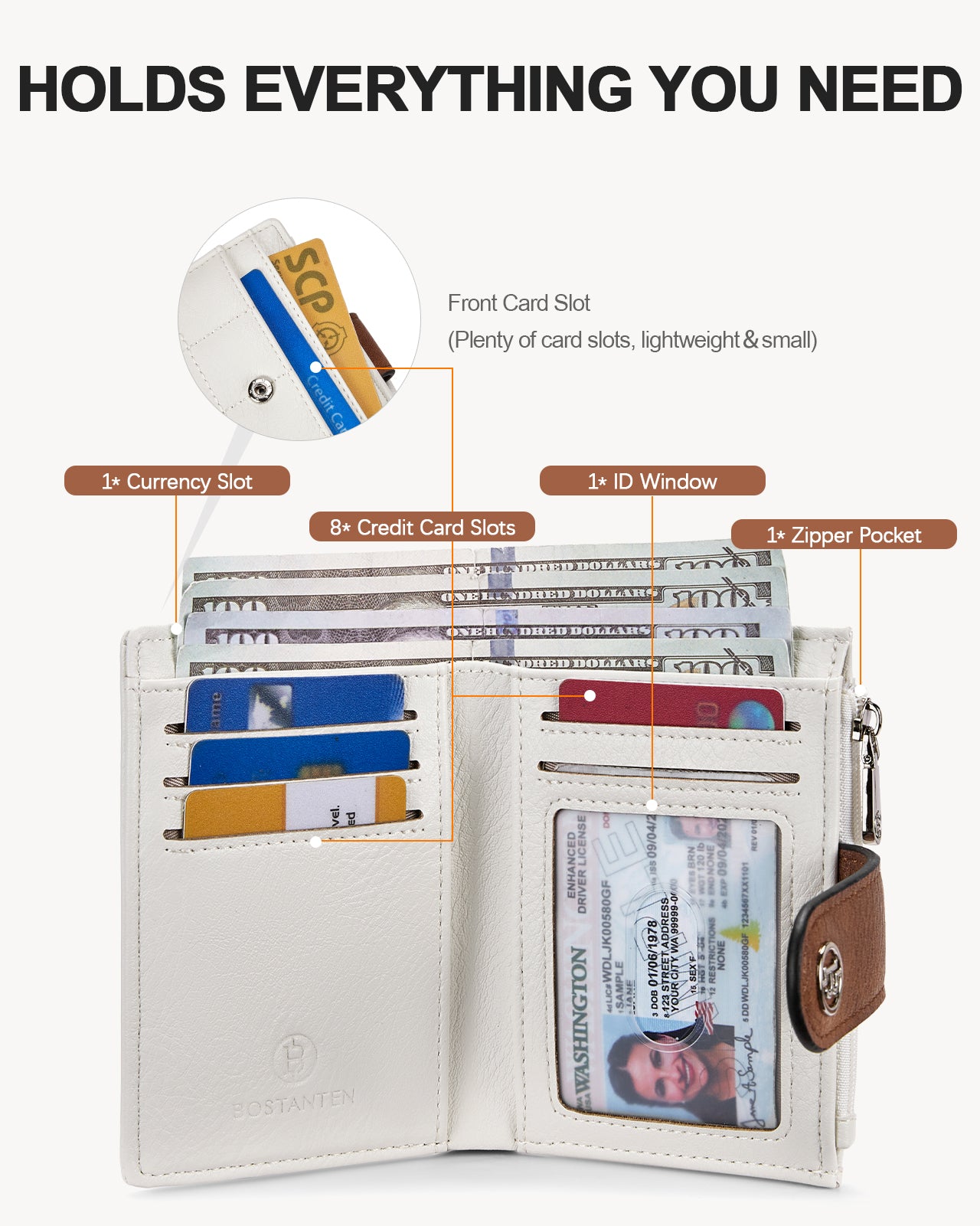 Luna Quilted Colorblock Leather Wallet - Secure RFID