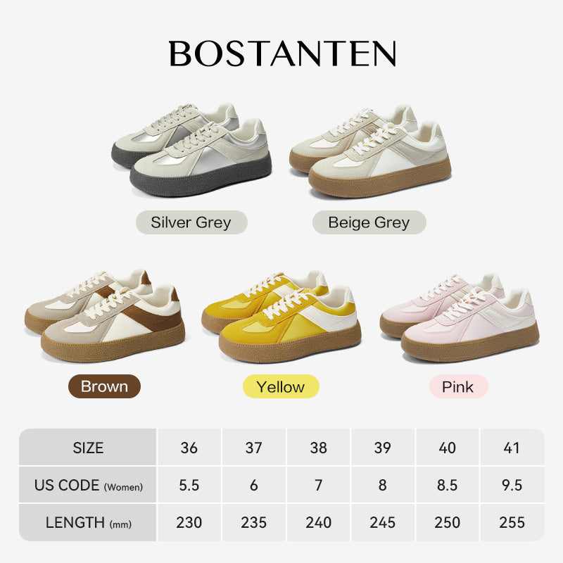 [Wenny shoes] BOSTANTEN Nami Shoes Sneakers Women's Sport Shoes Cream Pink Comfortable and Versatile