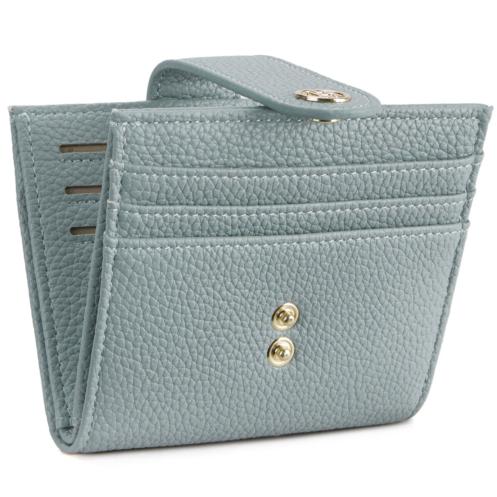 Lomy Slim Bifold Wallet – RFID Card Holder with Double Snap Closure