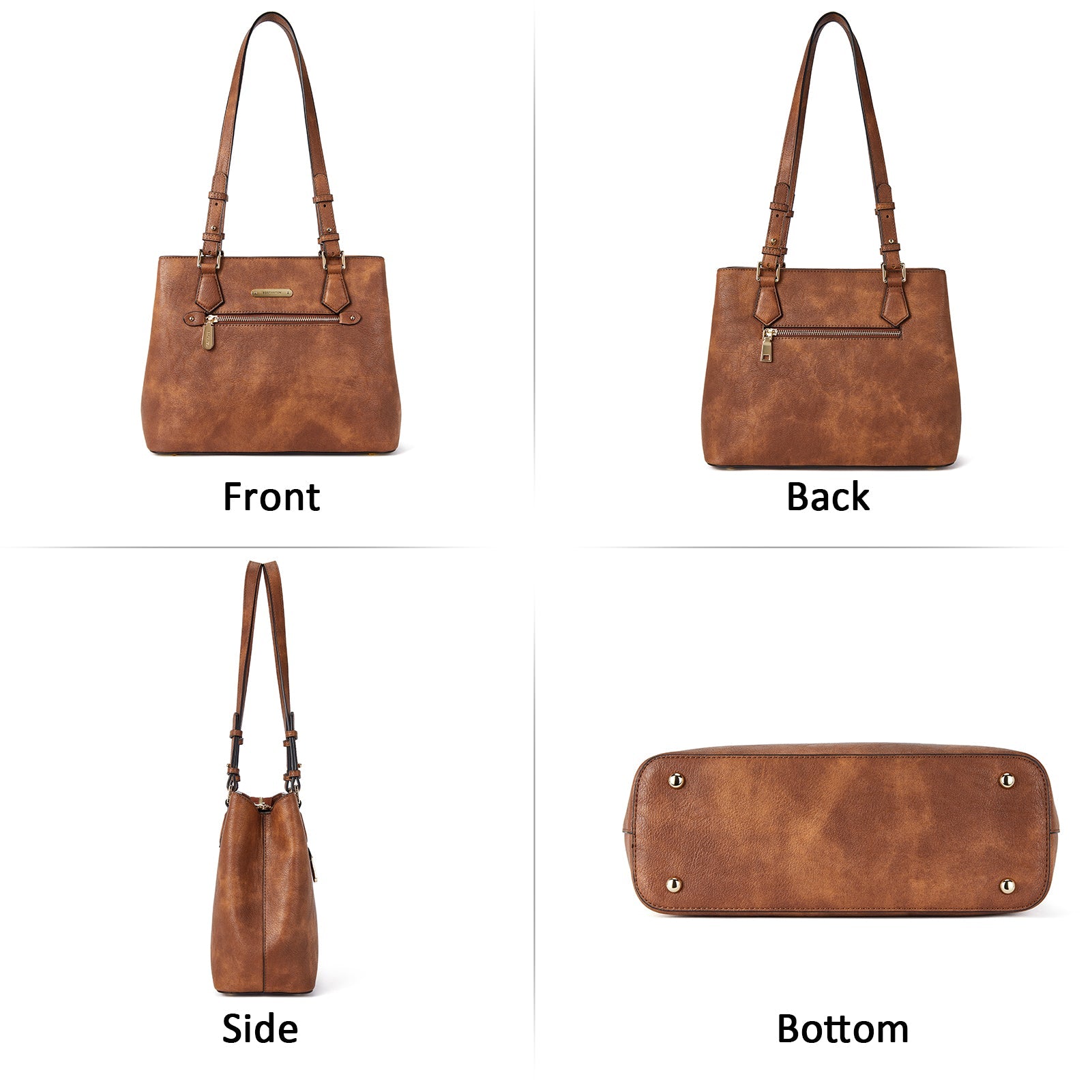 BOSTANTEN Women Handbag Faux Leather Shoulder Bag Soft Designer Top Handle Purses