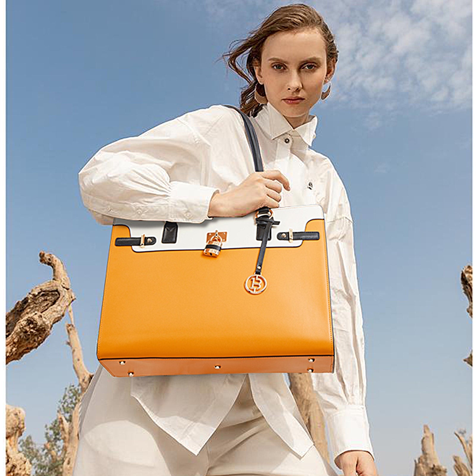 Machk Vintage Style Leather Briefcase — Fashion Everlasting