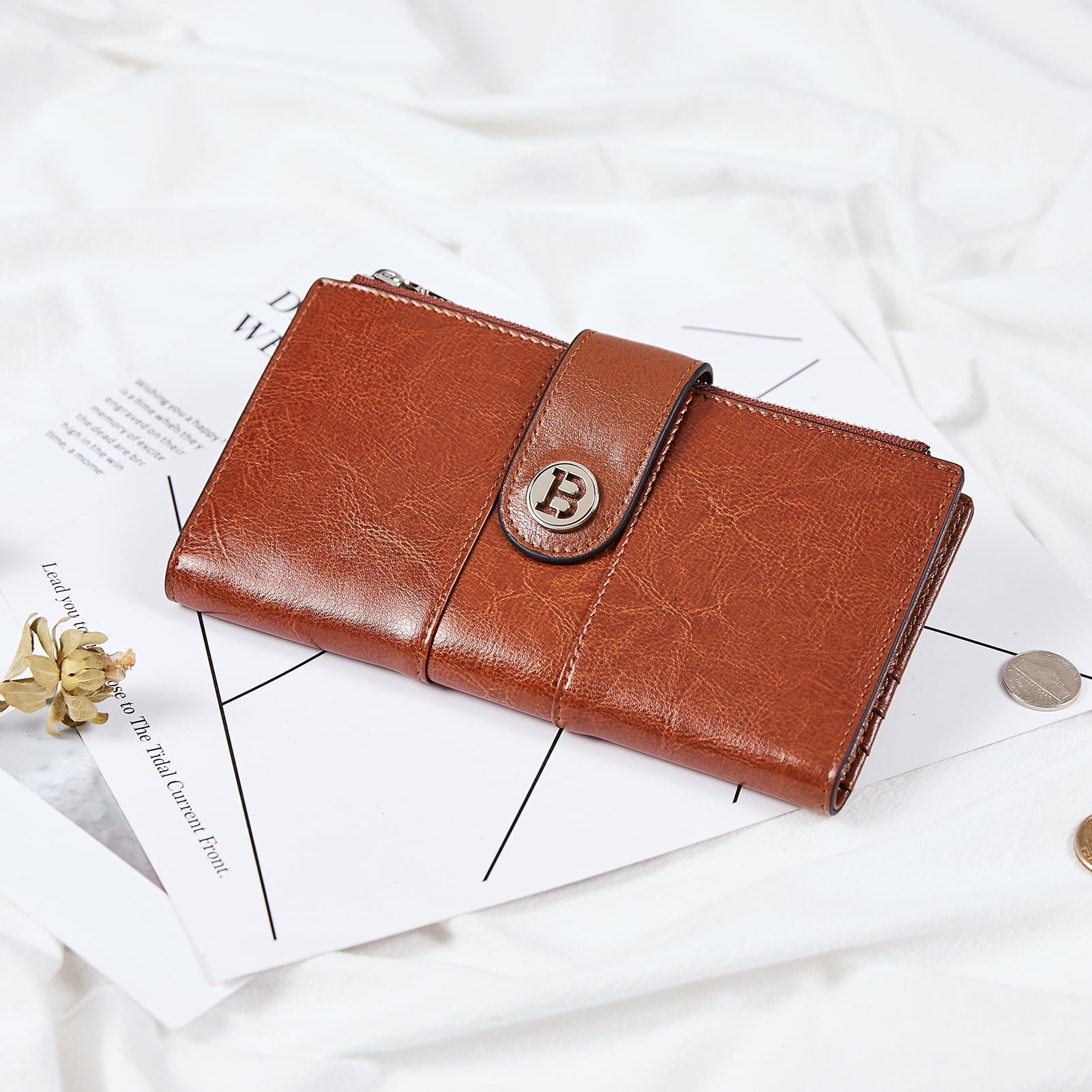 Lomy Real Leather Wallet Womens - RFID Blocking