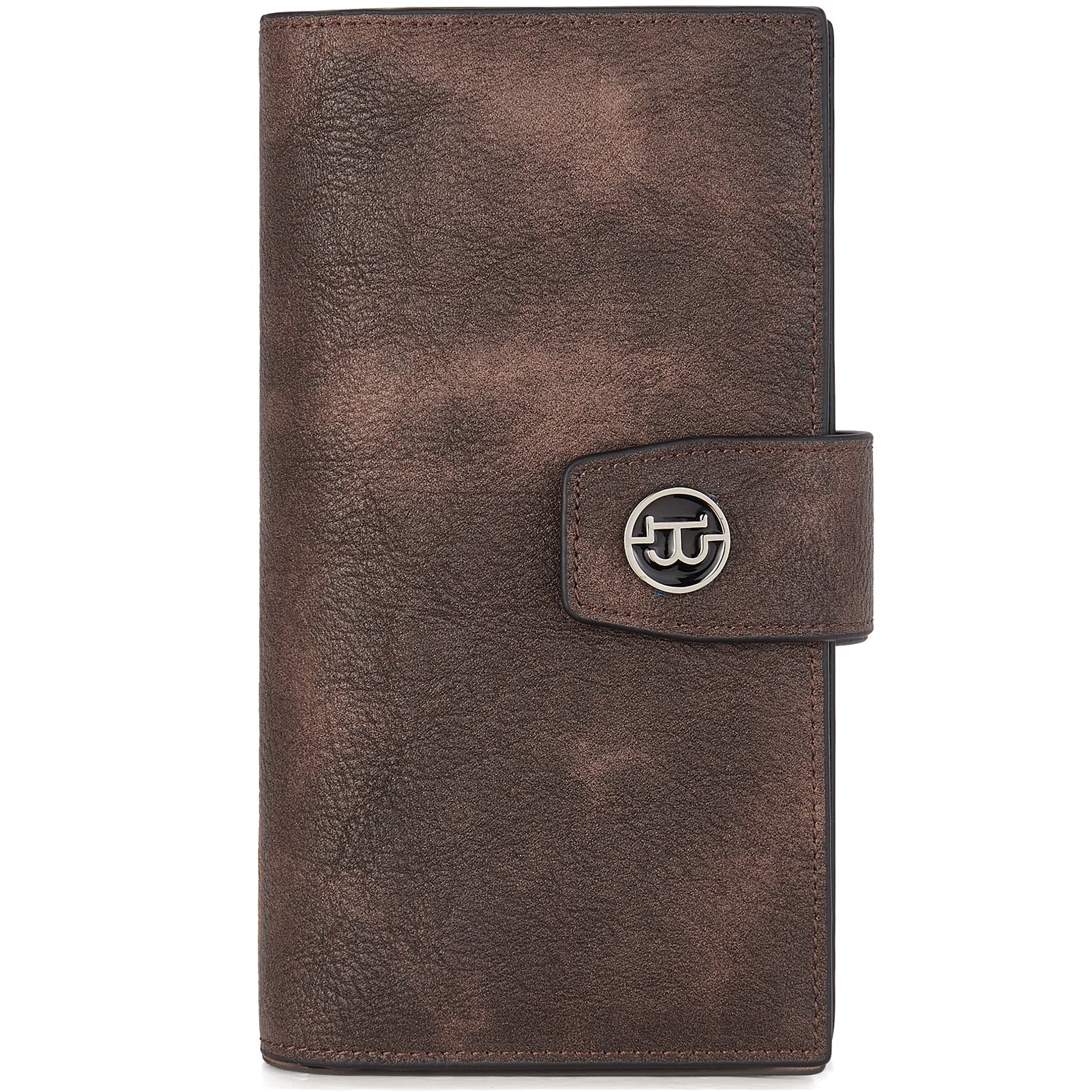 BOSTANTEN Womens Wallet Leather Wallets Large Capacity Cash Cluth Purses Coffee Rough Grain