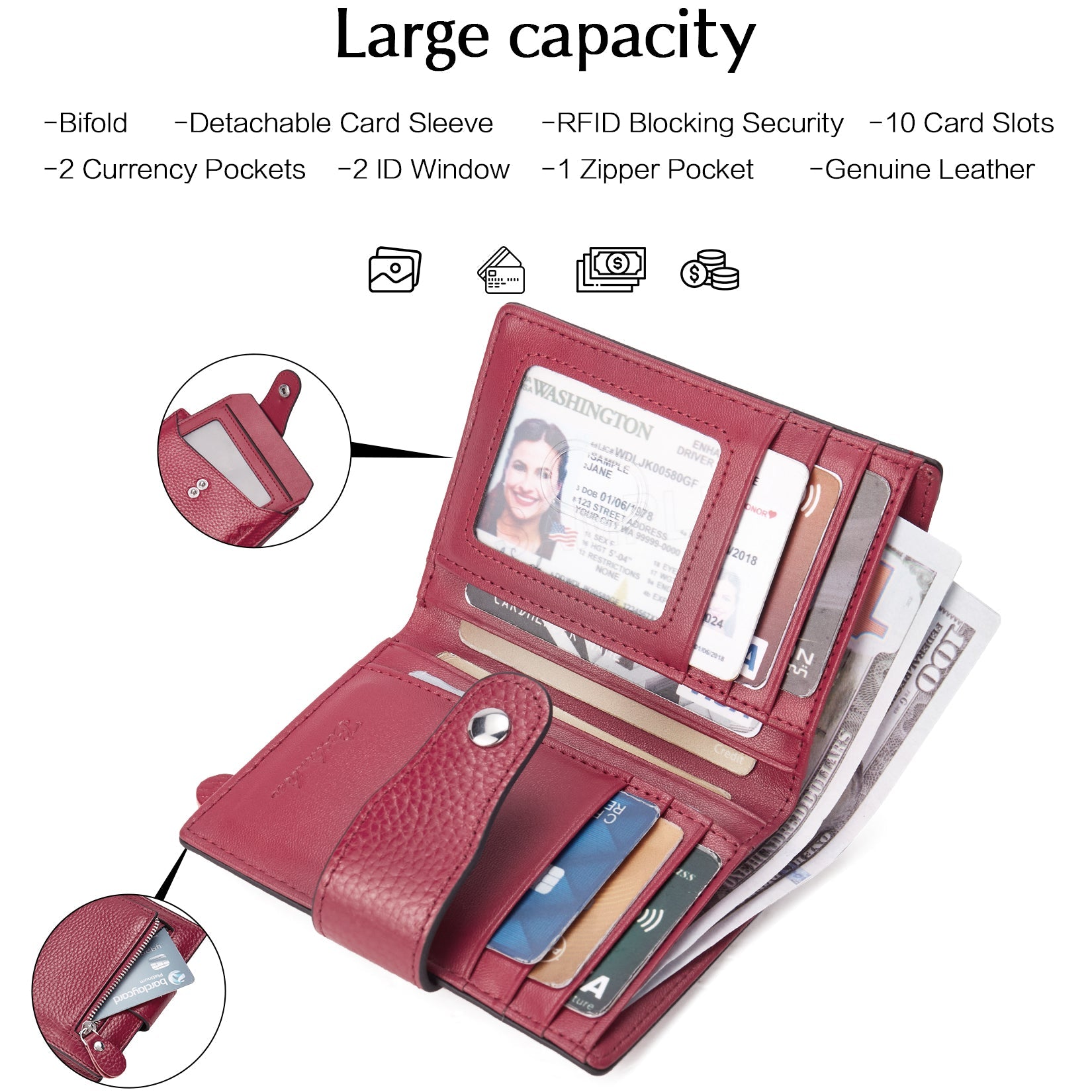 Luna RFID Genuine Leather Wallet
