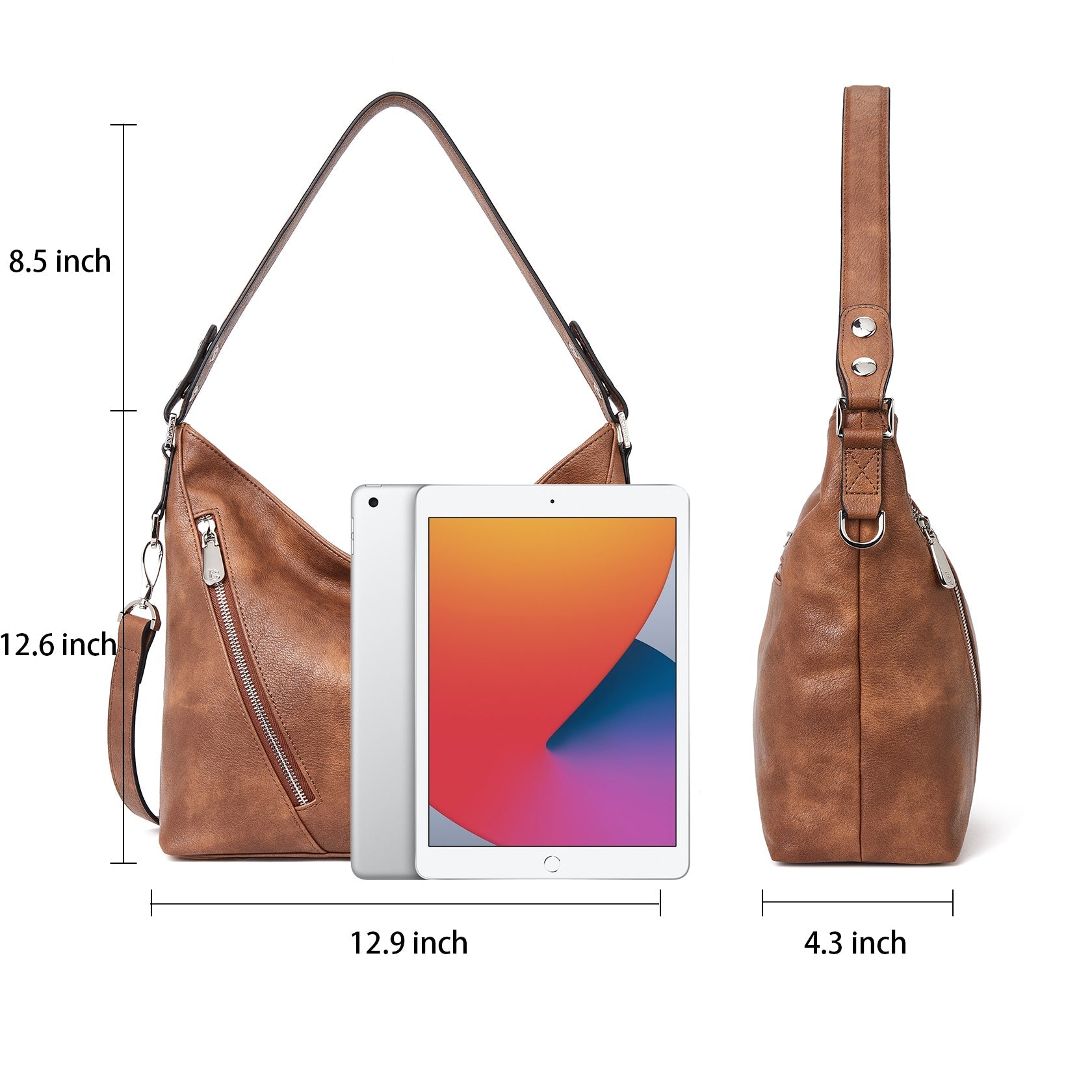 BOSTANTEN Women Leather Handbag Designer Ladies Hobo Purses Shoulder Bags