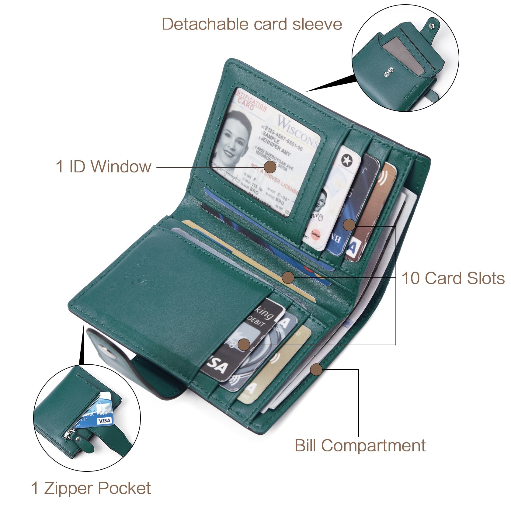 Luna RFID Genuine Leather Wallet