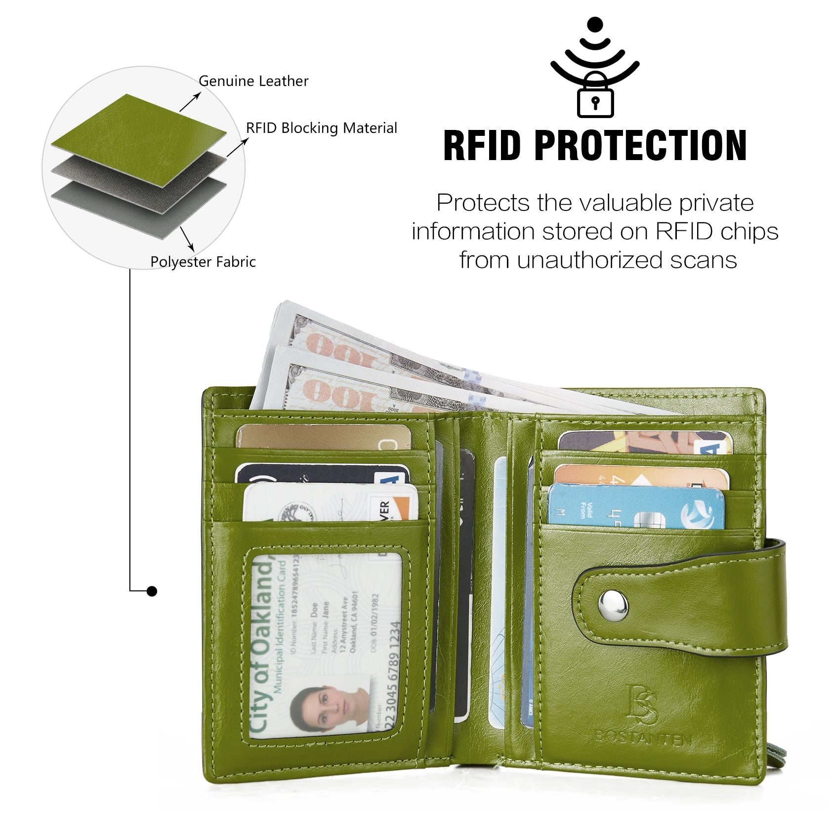 Luna RFID Genuine Leather Wallet