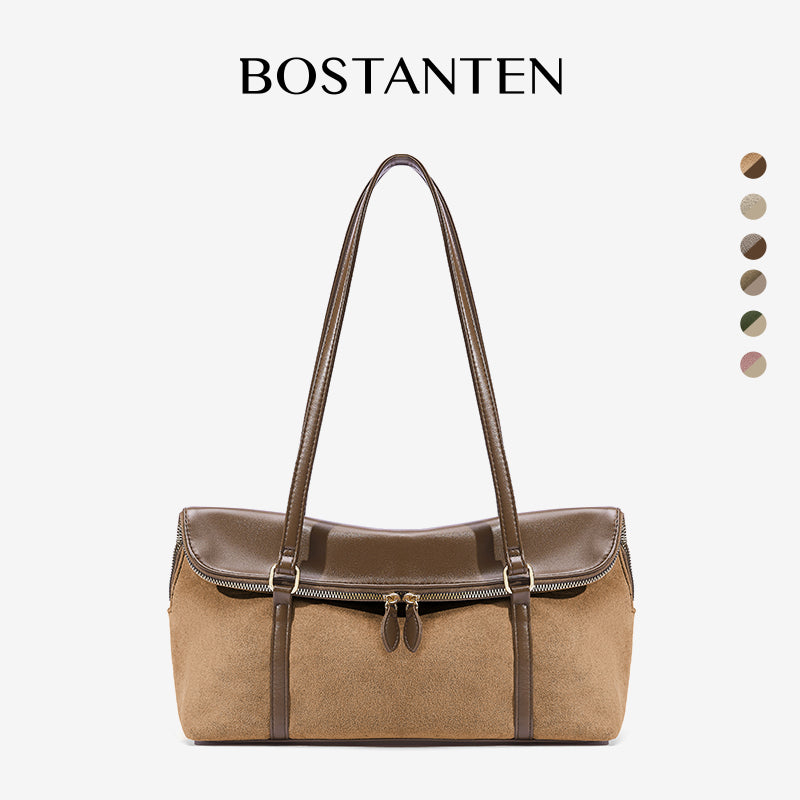 [Book Tote bag] BOSTANTEN Tote Bag Two-Sided – Shoulder Bag Large Elegant Korean Style