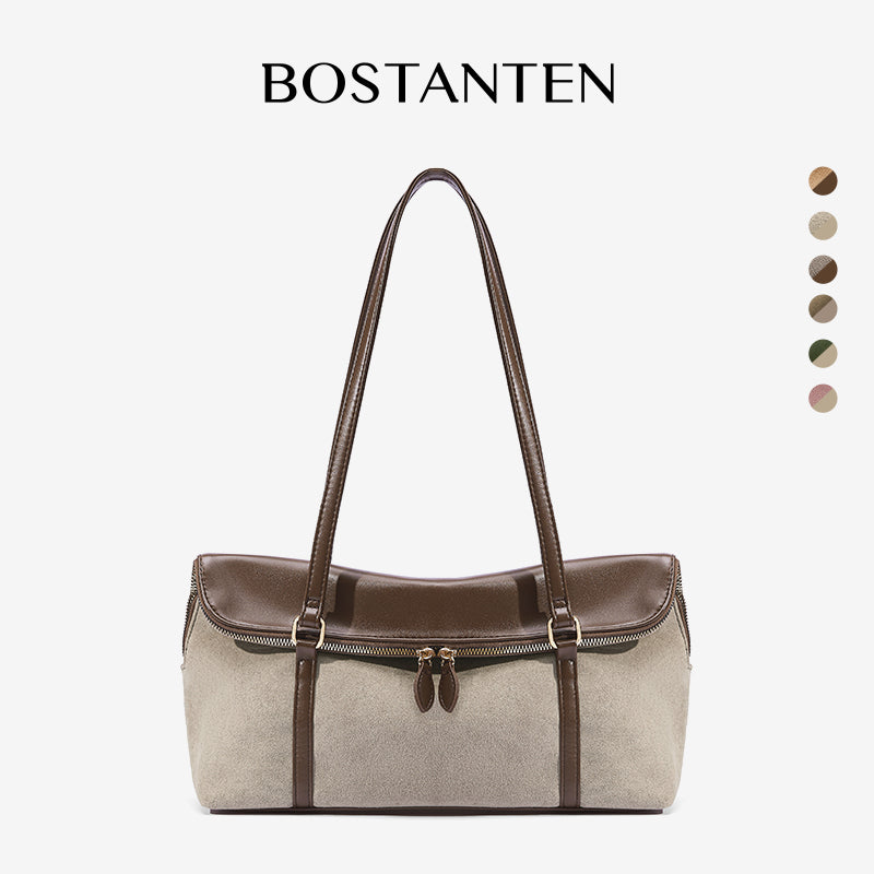 [Book Tote bag] BOSTANTEN Tote Bag Two-Sided – Shoulder Bag Large Elegant Korean Style