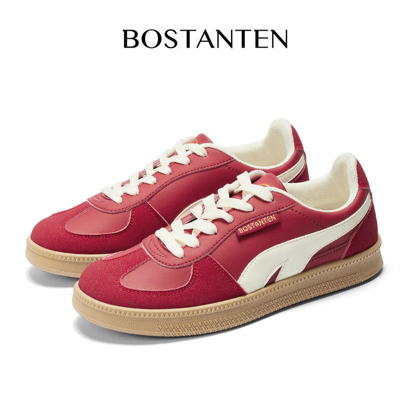 [Christy Shoes] BOSTANTEN Shoes Sneakers Lightweight and Comfortable – Design Casual Anti-slip Color Cream & Black
