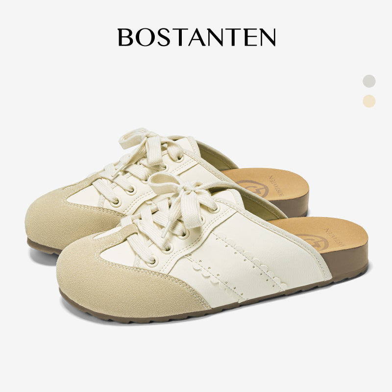 [Cindy Shoes] BOSTANTEN Sneakers Shoes Mules Slip-On Women's Anti-slip Casual