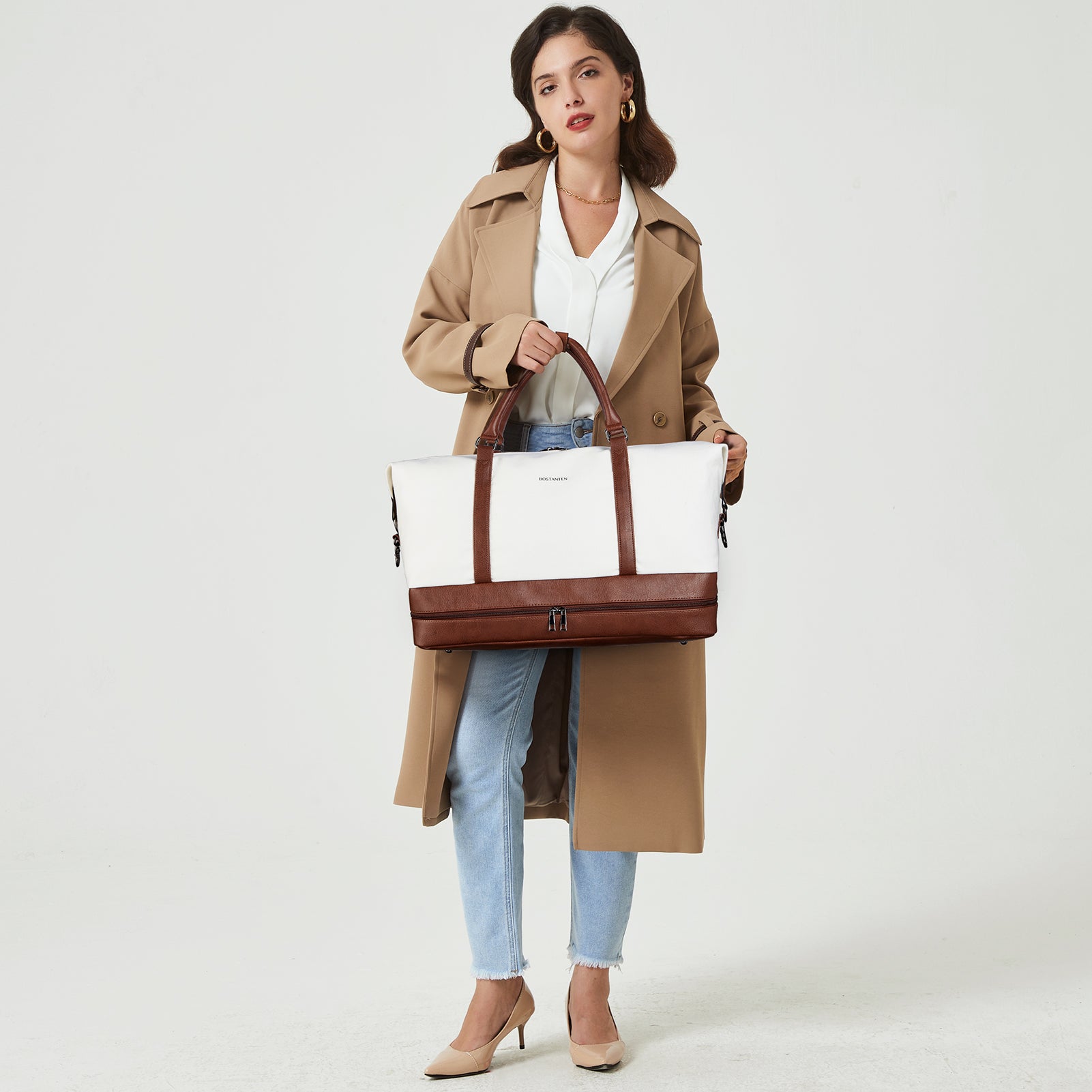 Zenobe Canvas Weekender Bag for Women