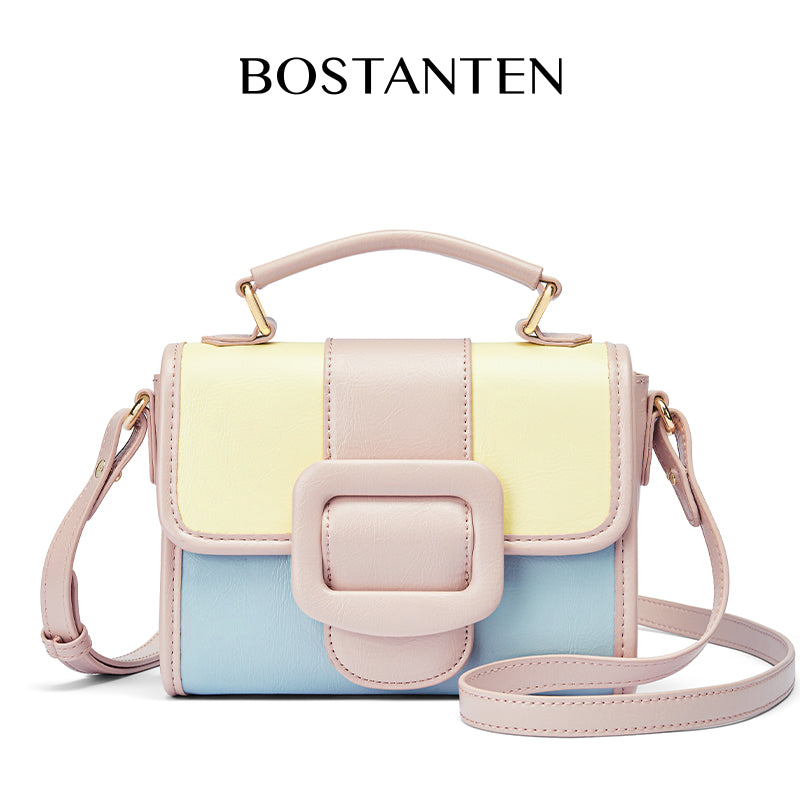 [Cake Ice Cream Bag] Bostanten 2025 Bag Women's  Crossbody Women's Hand Bag Bag Sling Bag 2 in 1 Shoulder Bag Leather