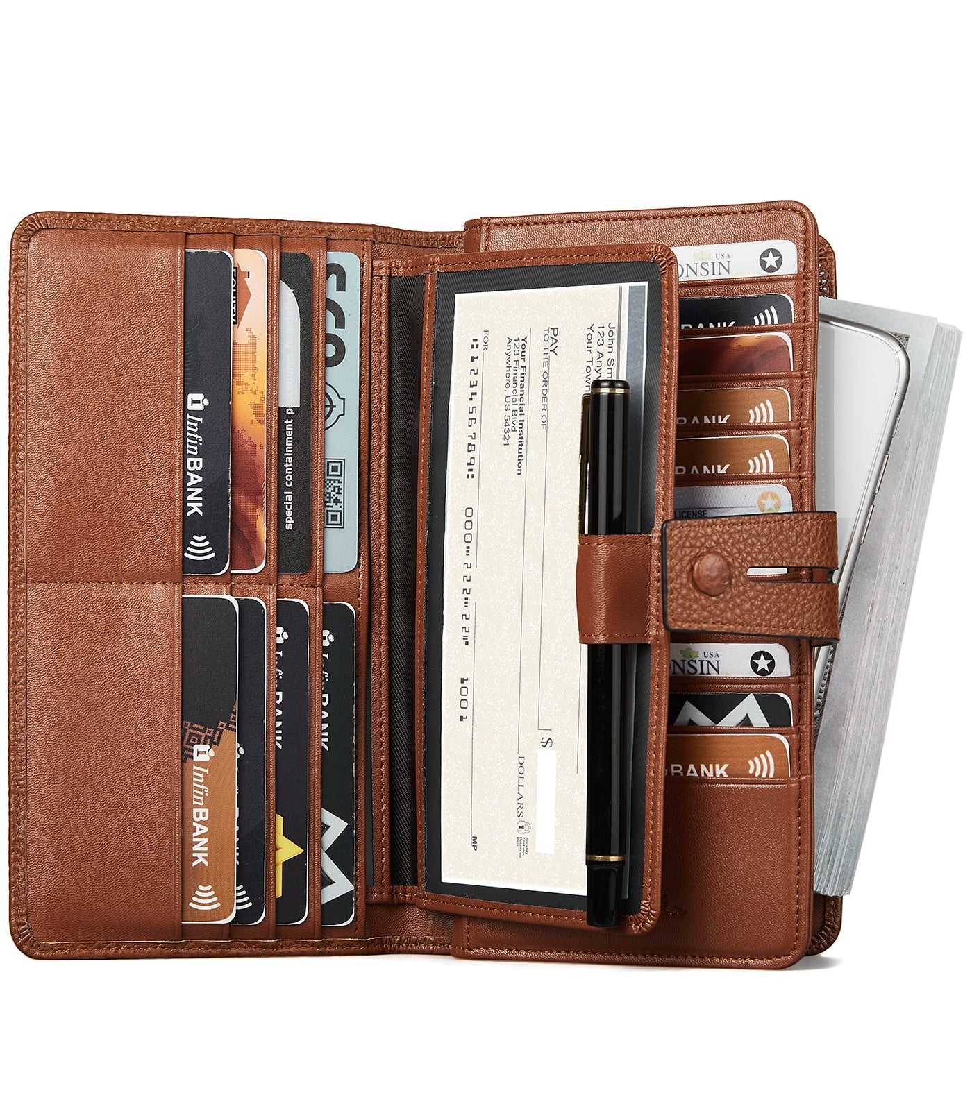Lnna Checkbook RFID Wallet Cash Clutch Purses —— Superstar