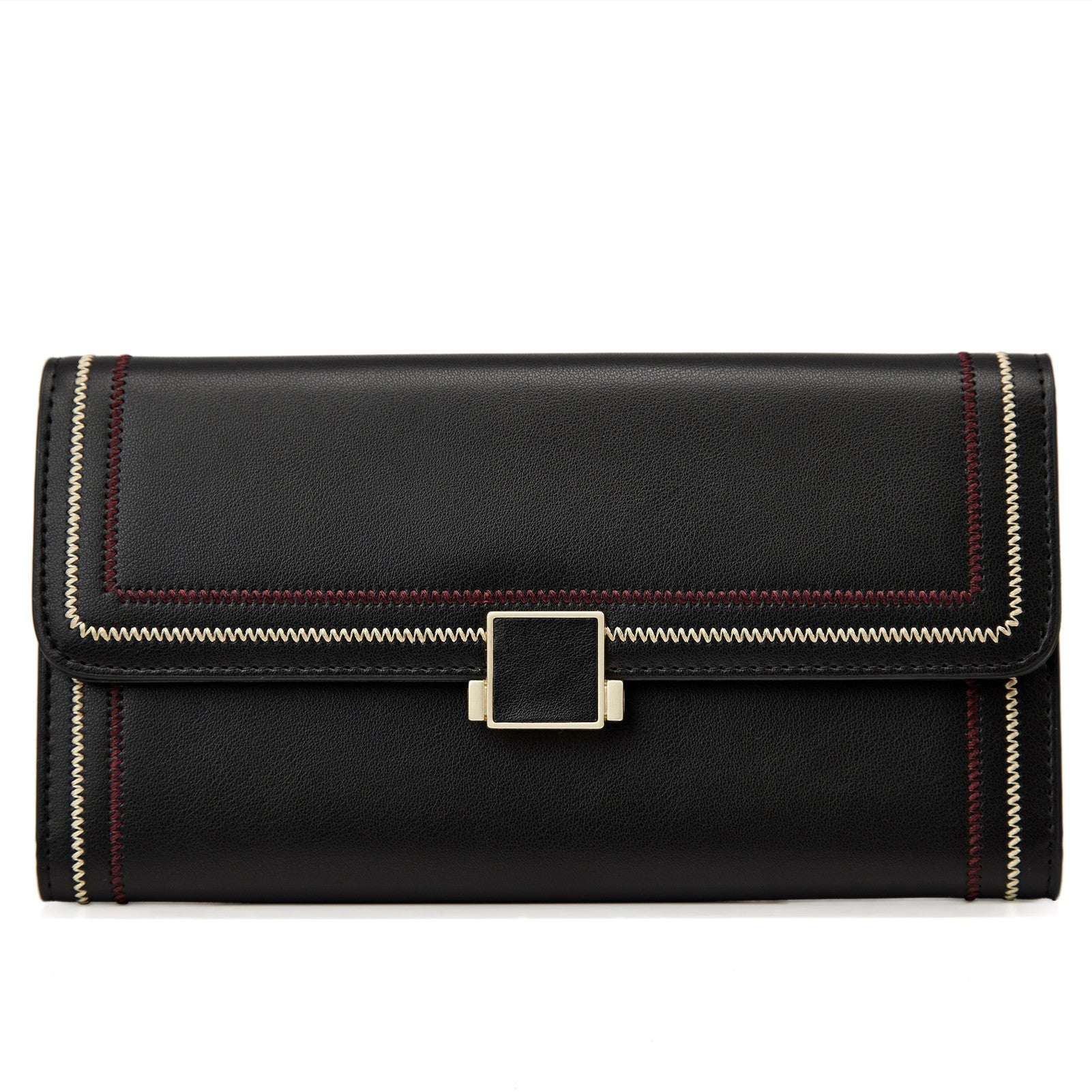 BOSTANTEN Womens Wallet Large Capacity Cash Clutch Purse with Buckle Credit Cards Holder