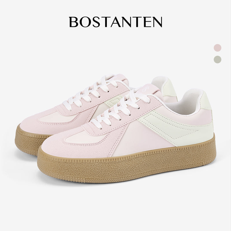 [Wenny shoes] BOSTANTEN Nami Shoes Sneakers Women's Sport Shoes Cream Pink Comfortable and Versatile