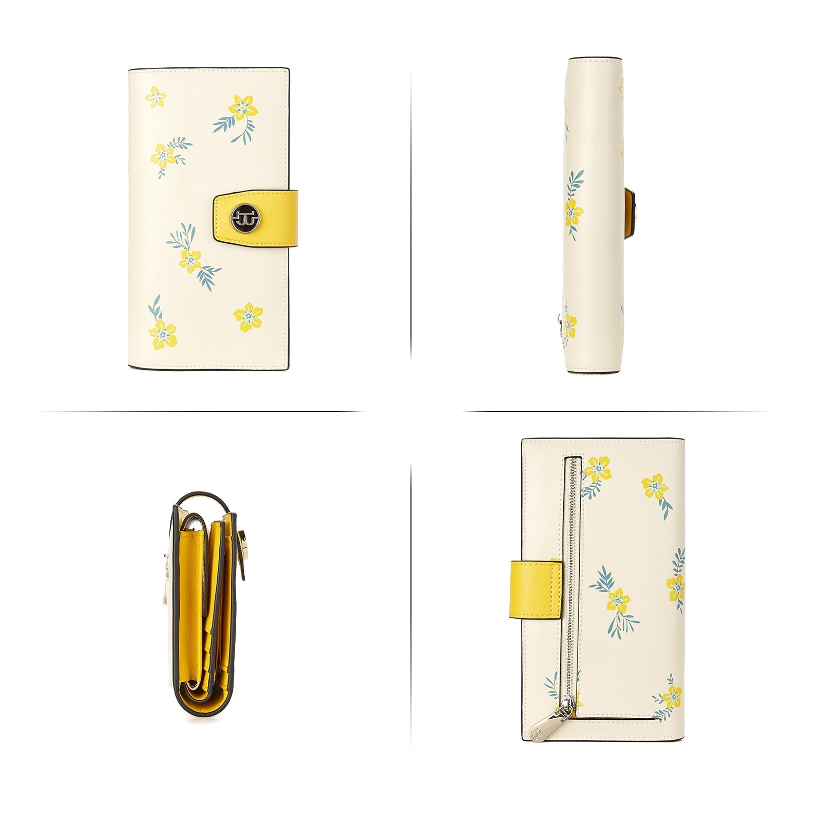Women Top Leather Wallets Large Capacity - Floral Style