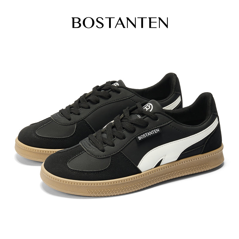 [Christy Shoes] BOSTANTEN Shoes Sneakers Lightweight and Comfortable – Design Casual Anti-slip Color Cream & Black