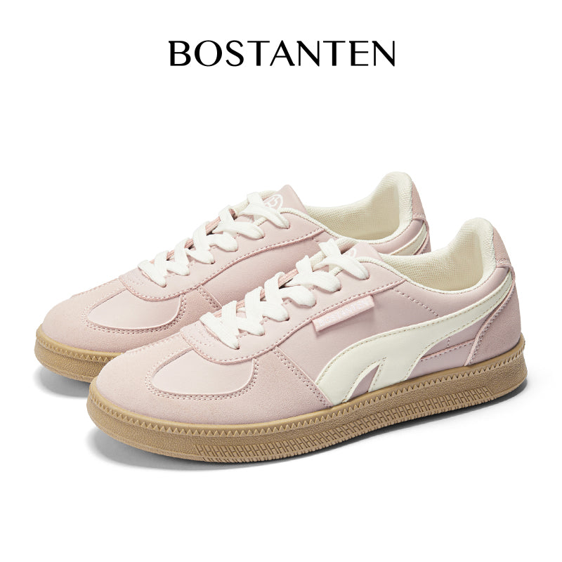 [Christy Shoes] BOSTANTEN Shoes Sneakers Lightweight and Comfortable – Design Casual Anti-slip Color Cream & Black