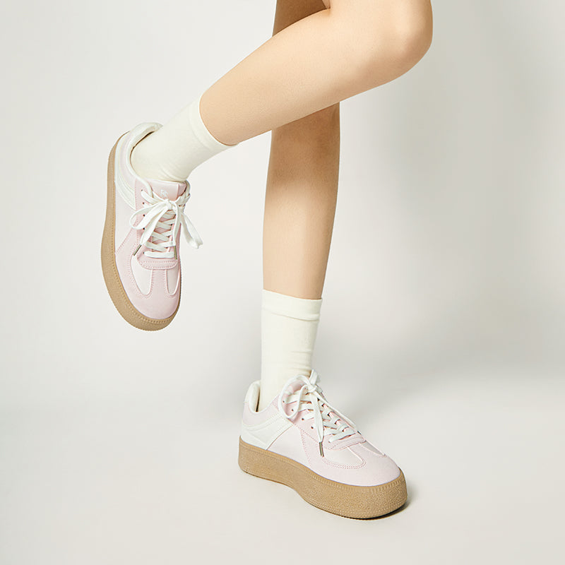 [Wenny shoes] BOSTANTEN Nami Shoes Sneakers Women's Sport Shoes Cream Pink Comfortable and Versatile