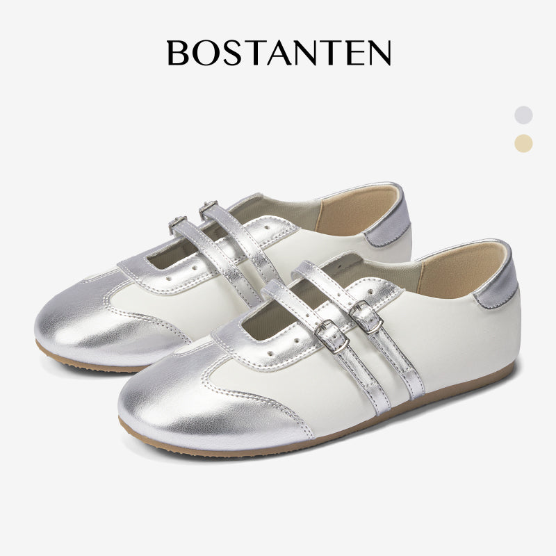 [Twinsy Shoes] Bostanten Shoes Marry Jane Ballet Women's Elegant Double Strap Comfortable Trendy‌