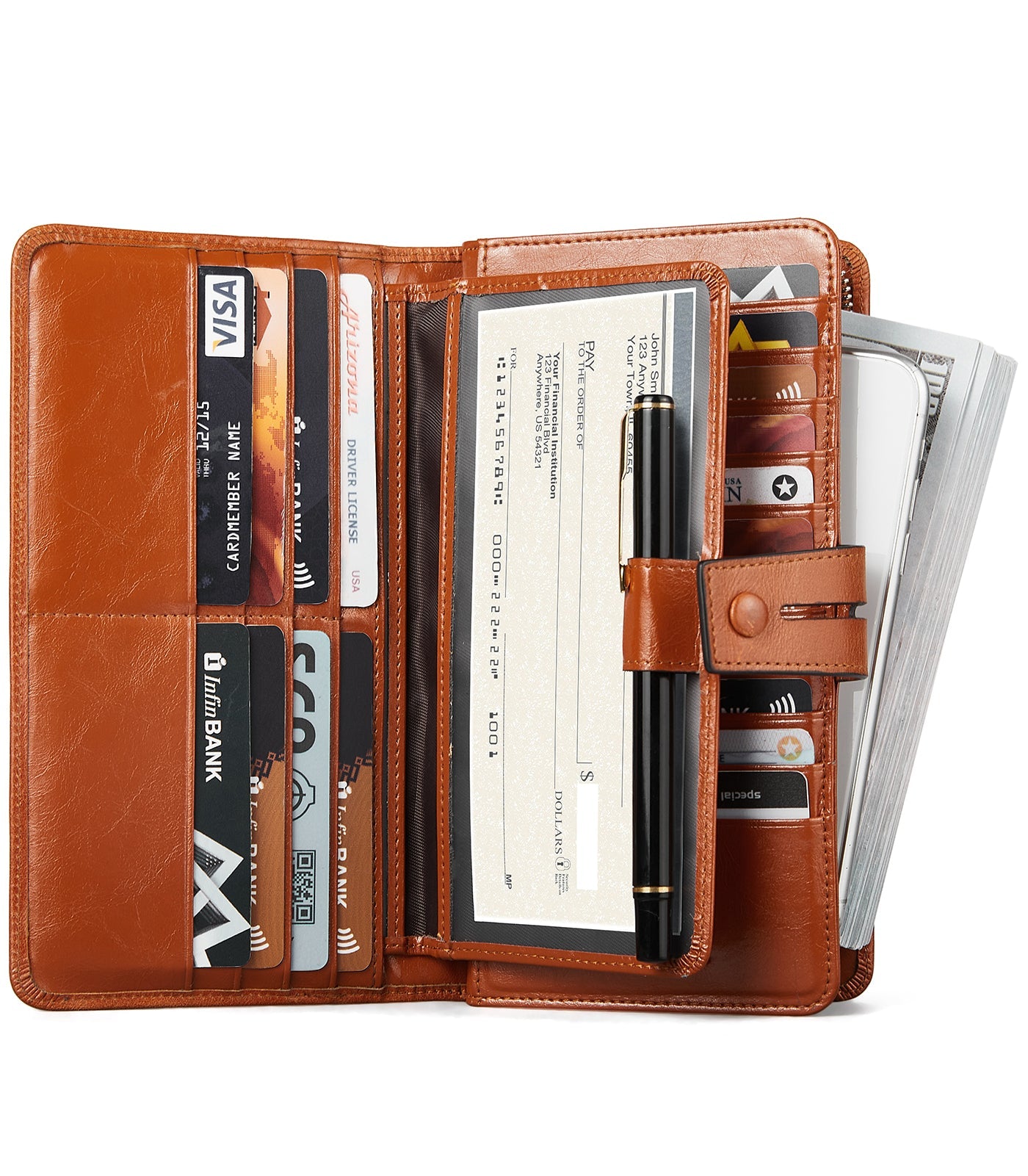 Lnna Checkbook RFID Wallet Cash Clutch Purses —— Superstar