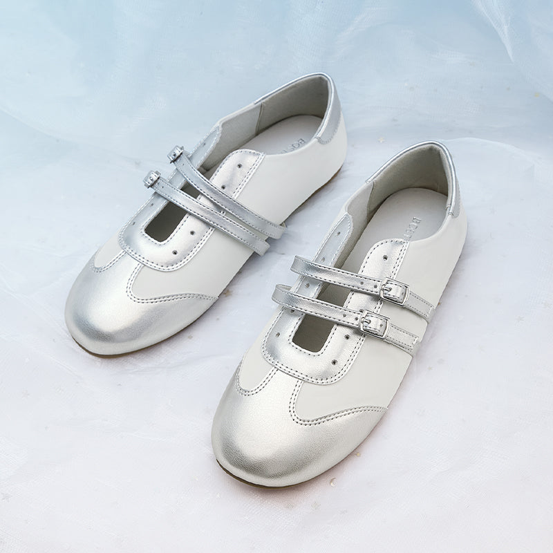 [Twinsy Shoes] Bostanten Shoes Marry Jane Ballet Women's Elegant Double Strap Comfortable Trendy‌