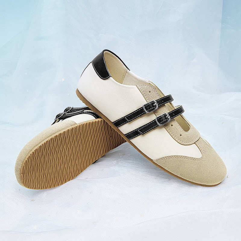 [Twinsy Shoes] Bostanten Shoes Marry Jane Ballet Women's Elegant Double Strap Comfortable Trendy‌