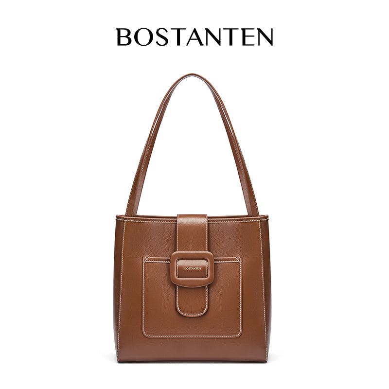 [Ice Cream Bag] BOSTANTEN Shoulder Bag Women's Hobo Bag 2025 Casual & Simple Tote Bag Shoulder College Korea Pu Bag Women's