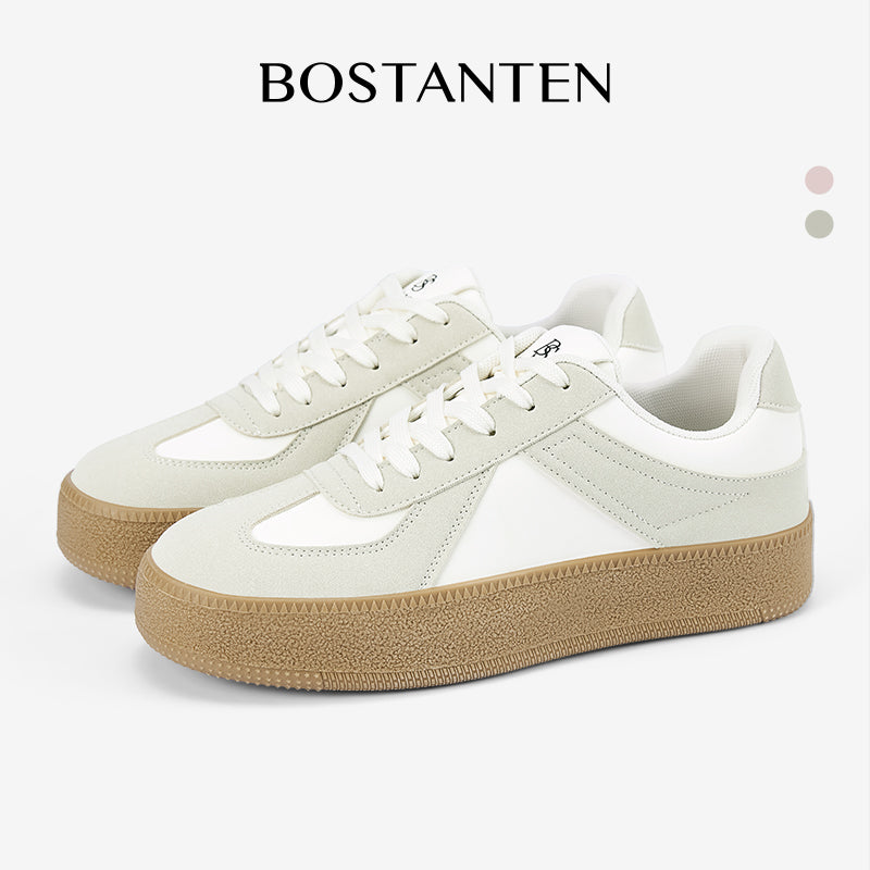 [Wenny shoes] BOSTANTEN Nami Shoes Sneakers Women's Sport Shoes Cream Pink Comfortable and Versatile