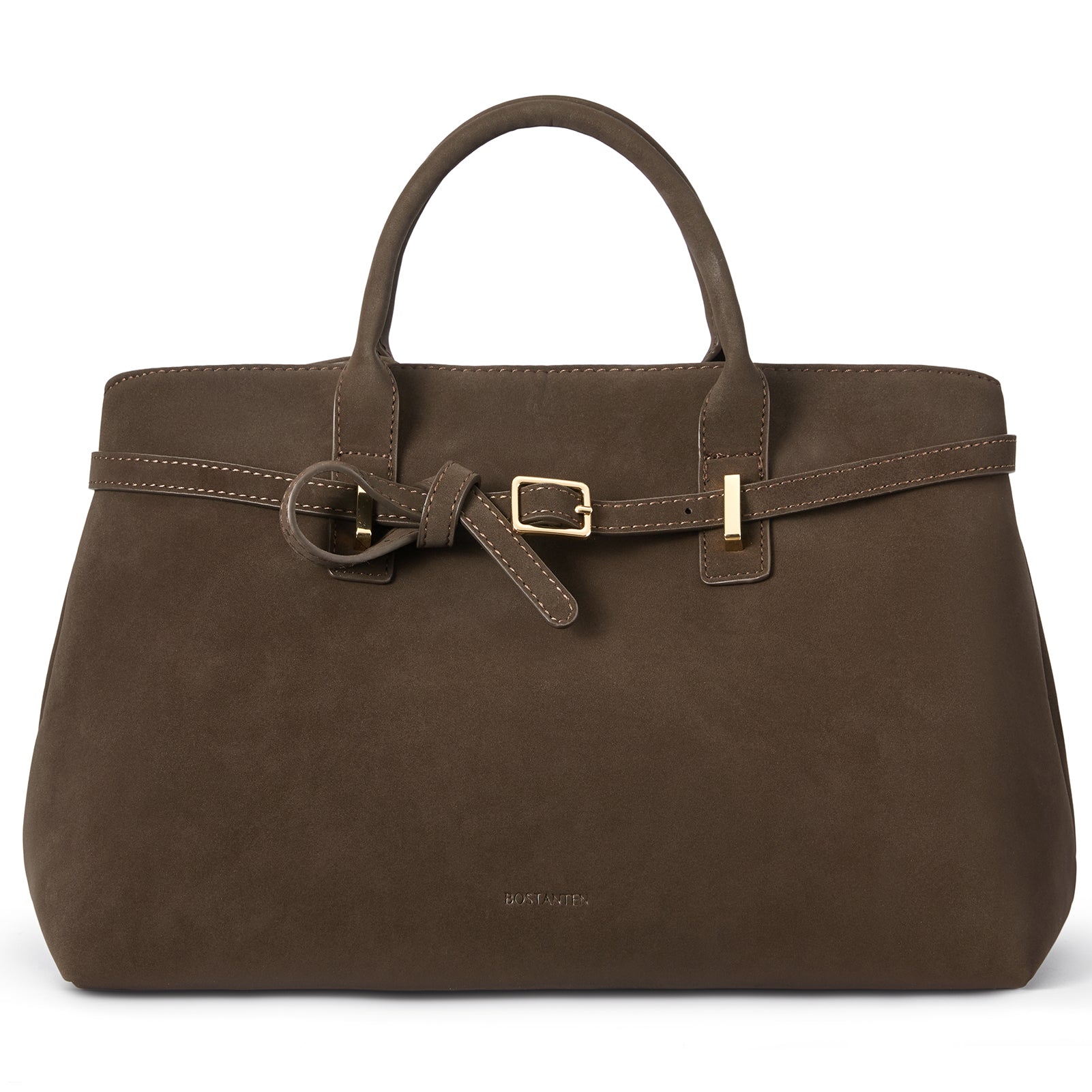 Claire Elegant Suede Top Handle Tote Handbag — DIY-able Outer Belt