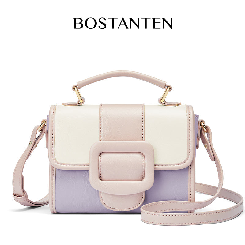 [Cake Ice Cream Bag] Bostanten 2025 Bag Women's  Crossbody Women's Hand Bag Bag Sling Bag 2 in 1 Shoulder Bag Leather