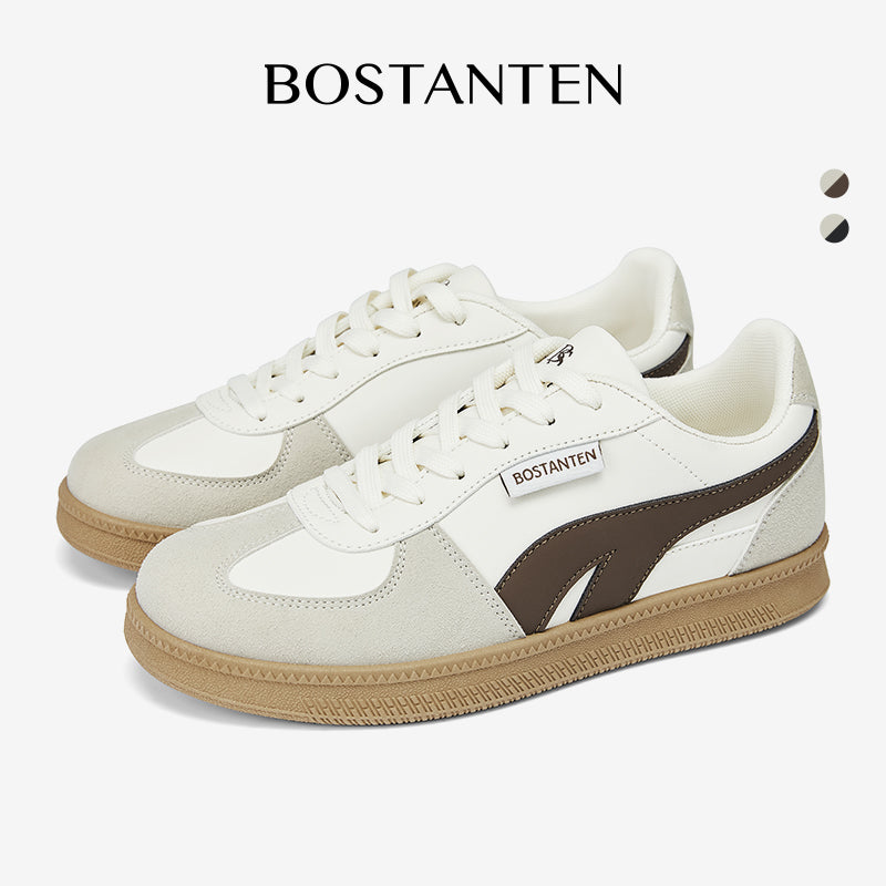 [Christy Shoes] BOSTANTEN Shoes Sneakers Lightweight and Comfortable – Design Casual Anti-slip Color Cream & Black